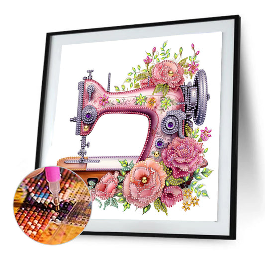Sewing Machine - Special Shaped Drill Diamond Painting 30*30CM