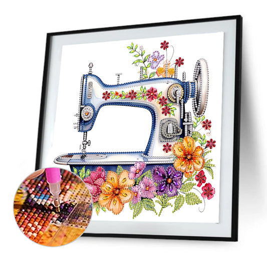 Sewing Machine - Special Shaped Drill Diamond Painting 30*30CM