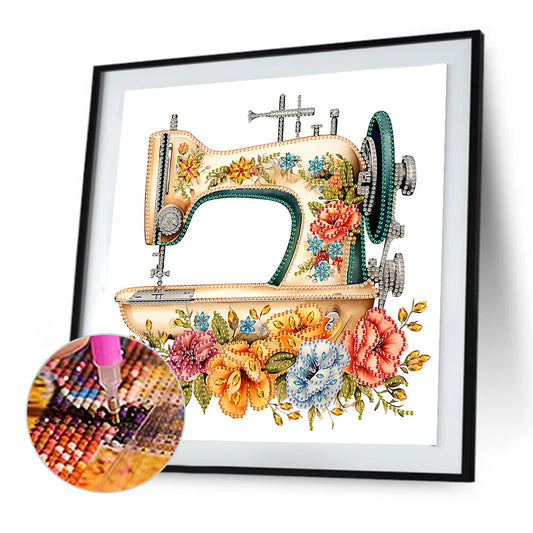 Sewing Machine - Special Shaped Drill Diamond Painting 30*30CM