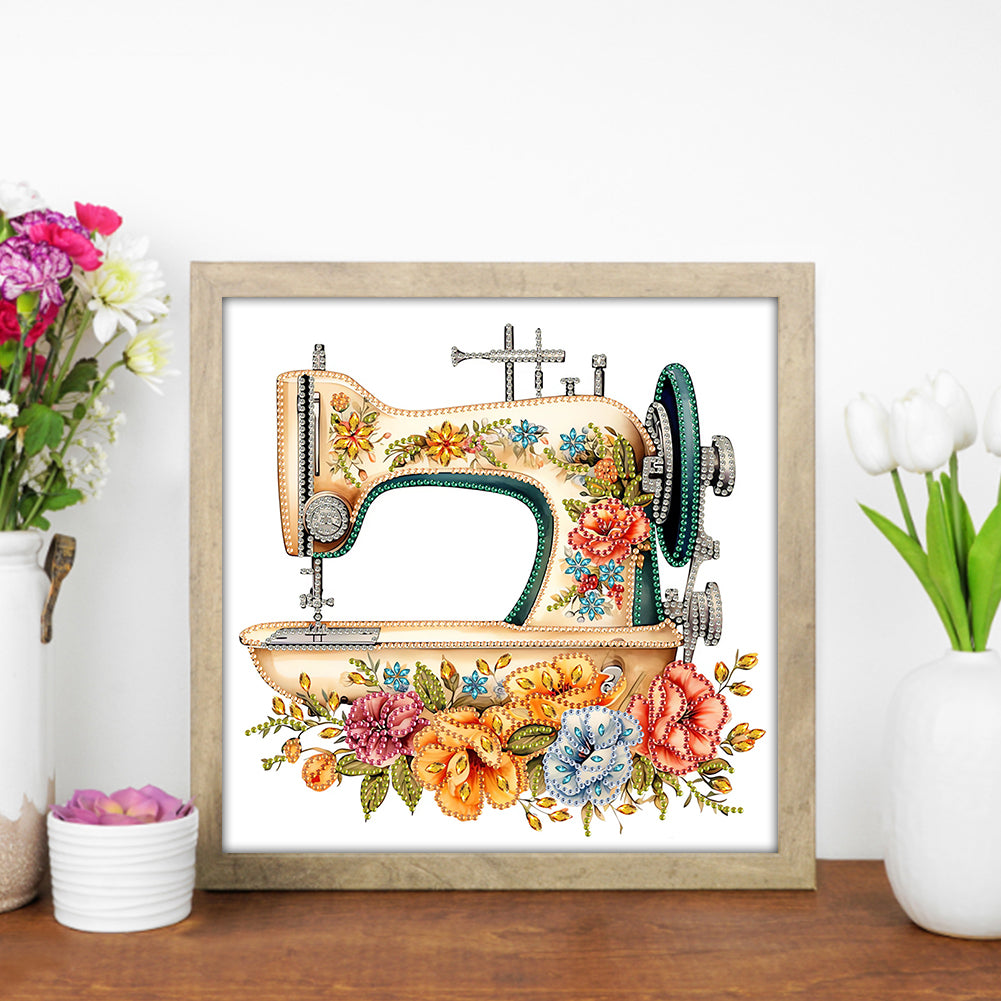 Sewing Machine - Special Shaped Drill Diamond Painting 30*30CM