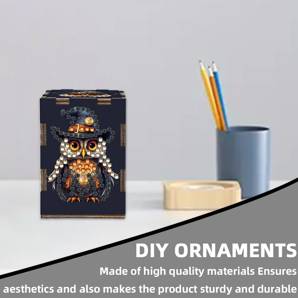 5D DIY Diamond Art Handmade Toothpick Holder Rhinestone Decorative Toothpick Box