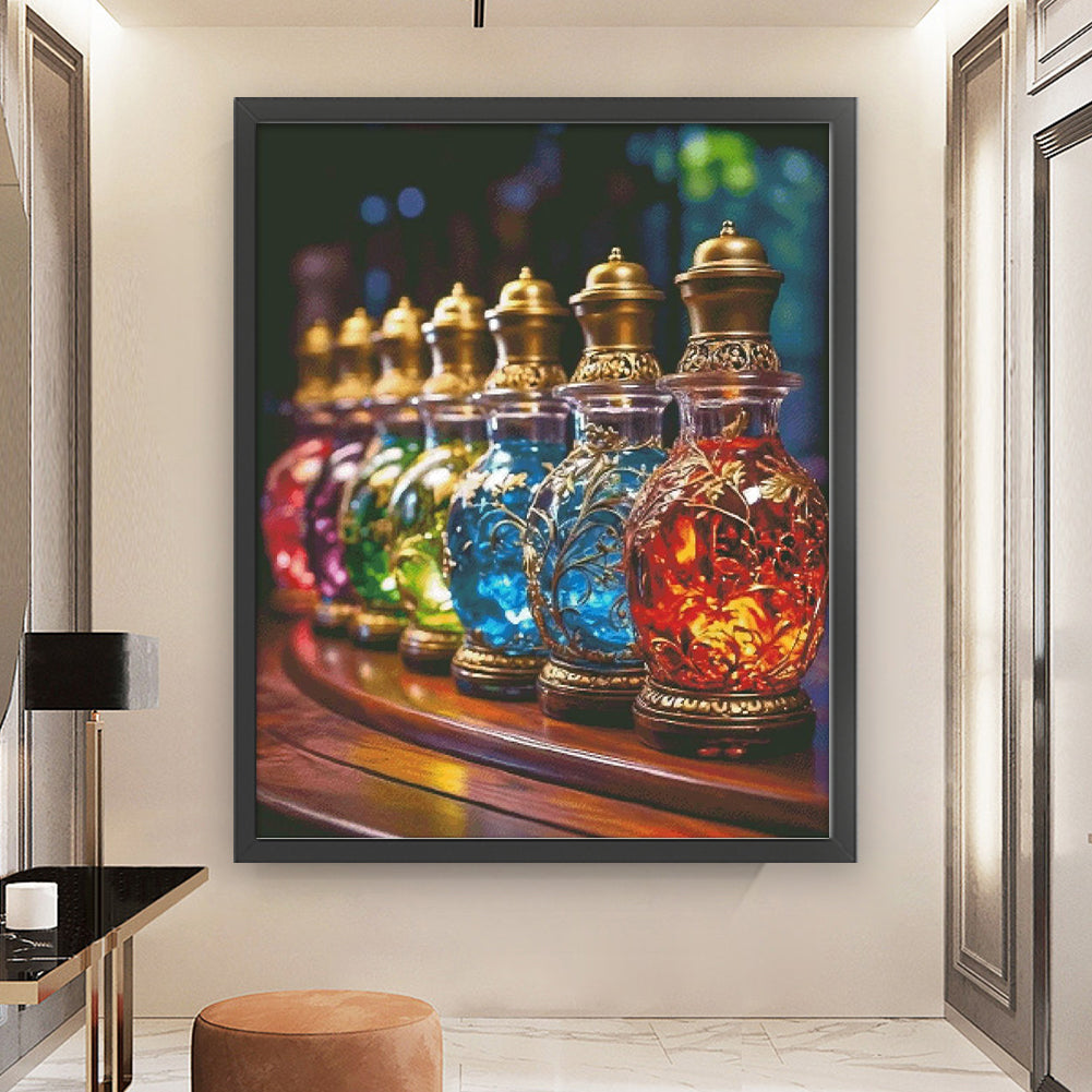 Magic Perfume Bottle - 14CT Stamped Cross Stitch 75*90CM(Fairy Brand)