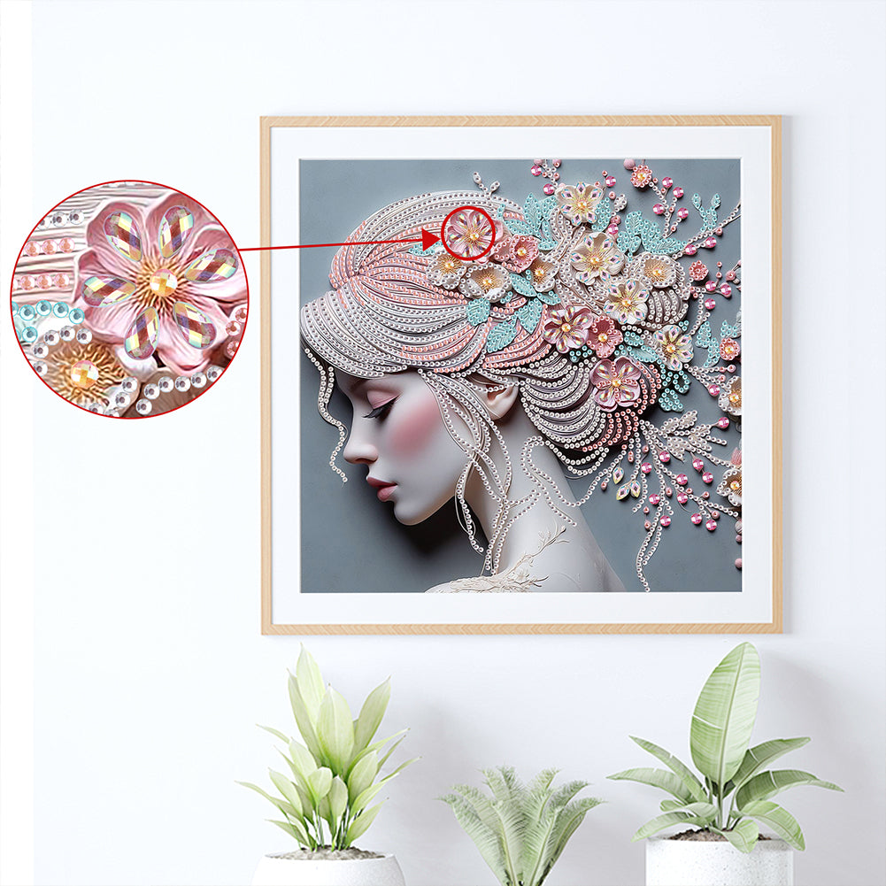 Art Girl - Special Shaped Drill Diamond Painting 30*30CM