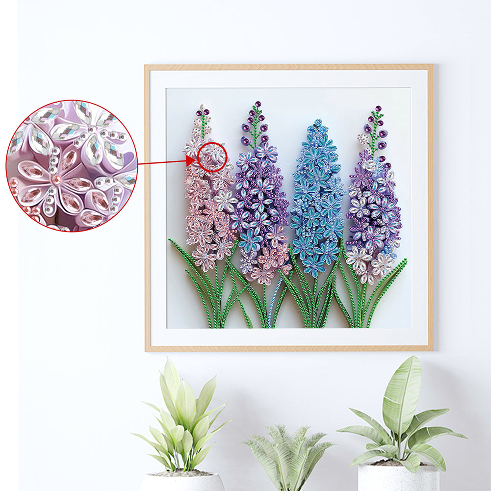 Quilling Lavender - Special Shaped Drill Diamond Painting 30*30CM