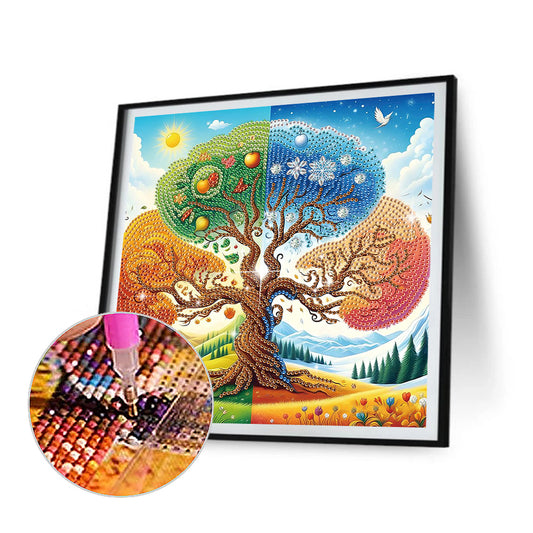 Four Seasons Forest - Special Shaped Drill Diamond Painting 30*30CM