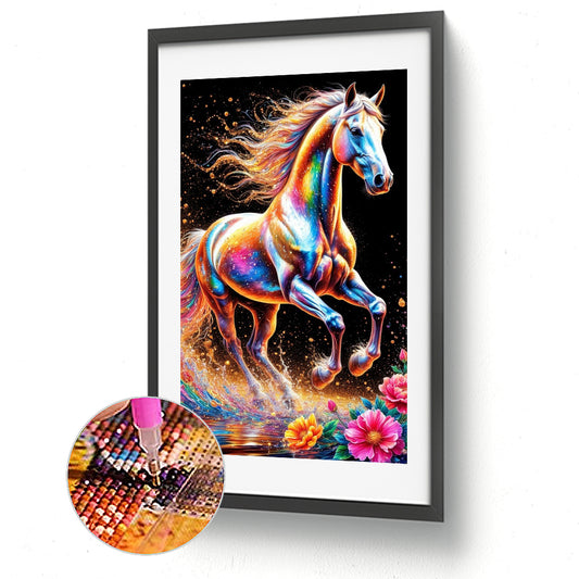 Colorful Horse - Full Round Drill Diamond Painting 40*70CM