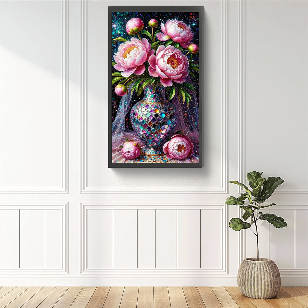 Vase And Flower - Full Round Drill Diamond Painting 40*70CM