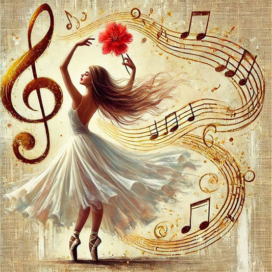 Ballet Girl - 11CT Stamped Cross Stitch 50*50CM