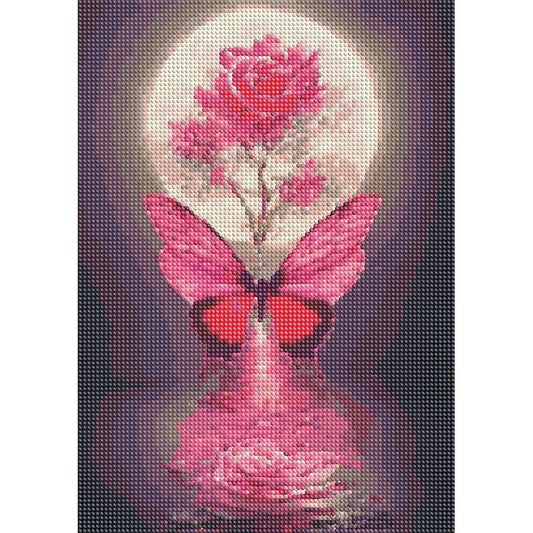 Moon Butterfly - Full Round Drill Diamond Painting 30*40CM