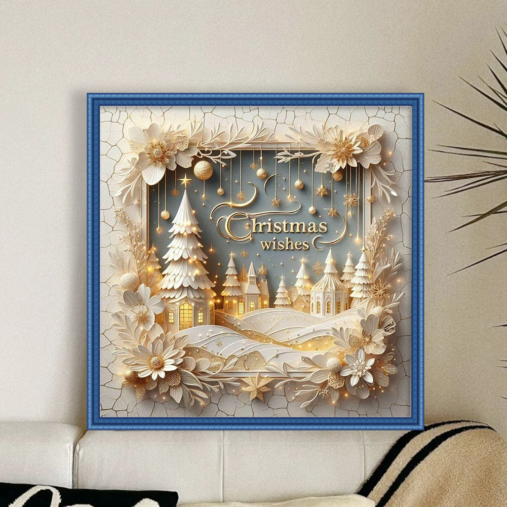 Christmas Scene - 11CT Counted Cross Stitch 40*40CM