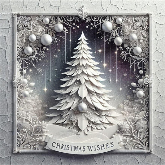 Christmas Tree Scene - 11CT Stamped Cross Stitch 40*40CM