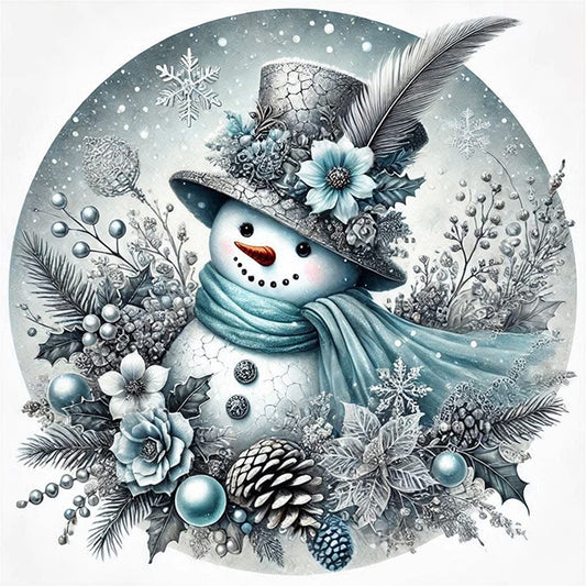 Snowman - 11CT Stamped Cross Stitch 40*40CM