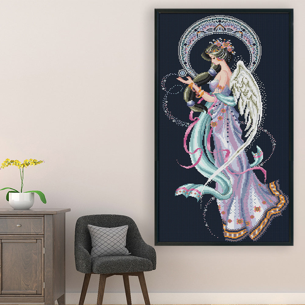Moon Goddess - 14CT Stamped Cross Stitch 37*69CM(Joy Sunday)