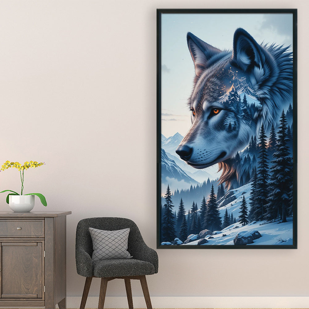 Wolf - 11CT Stamped Cross Stitch 40*70CM