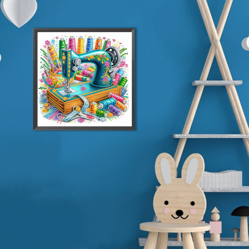 Sewing Machine - Special Shaped Drill Diamond Painting 30*30CM