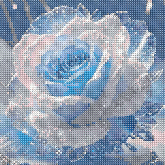 Blue Rose - Full Round Drill Diamond Painting 30*30CM
