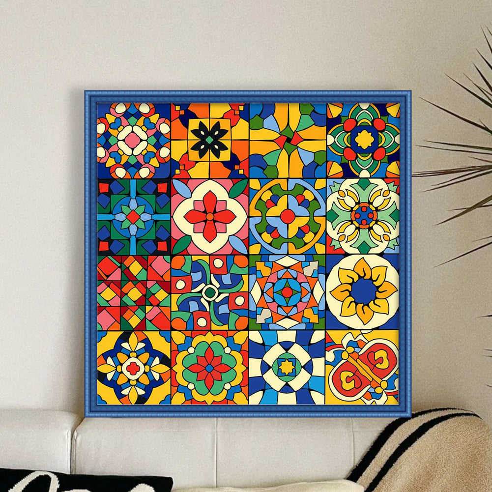 Colorful Pattern 2 - 14CT Stamped Cross Stitch 50*50CM