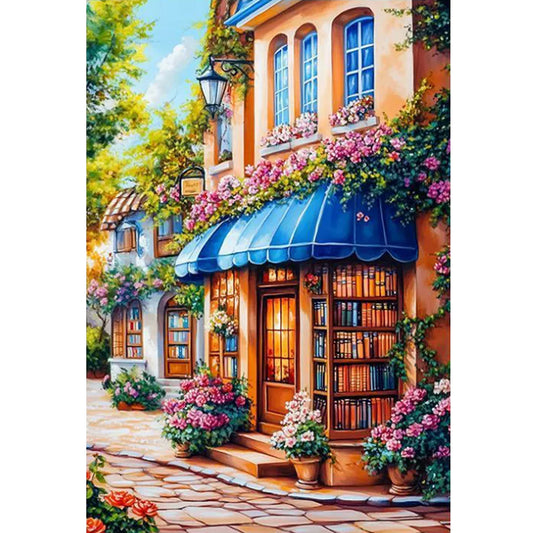 Street Corner Cafe - 11CT Stamped Cross Stitch 70*50CM(Mona Lisa Brand)