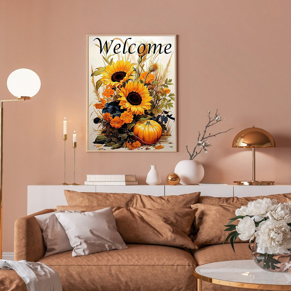 Sunflower And Pumpkin - Full Round Drill Diamond Painting 30*40CM