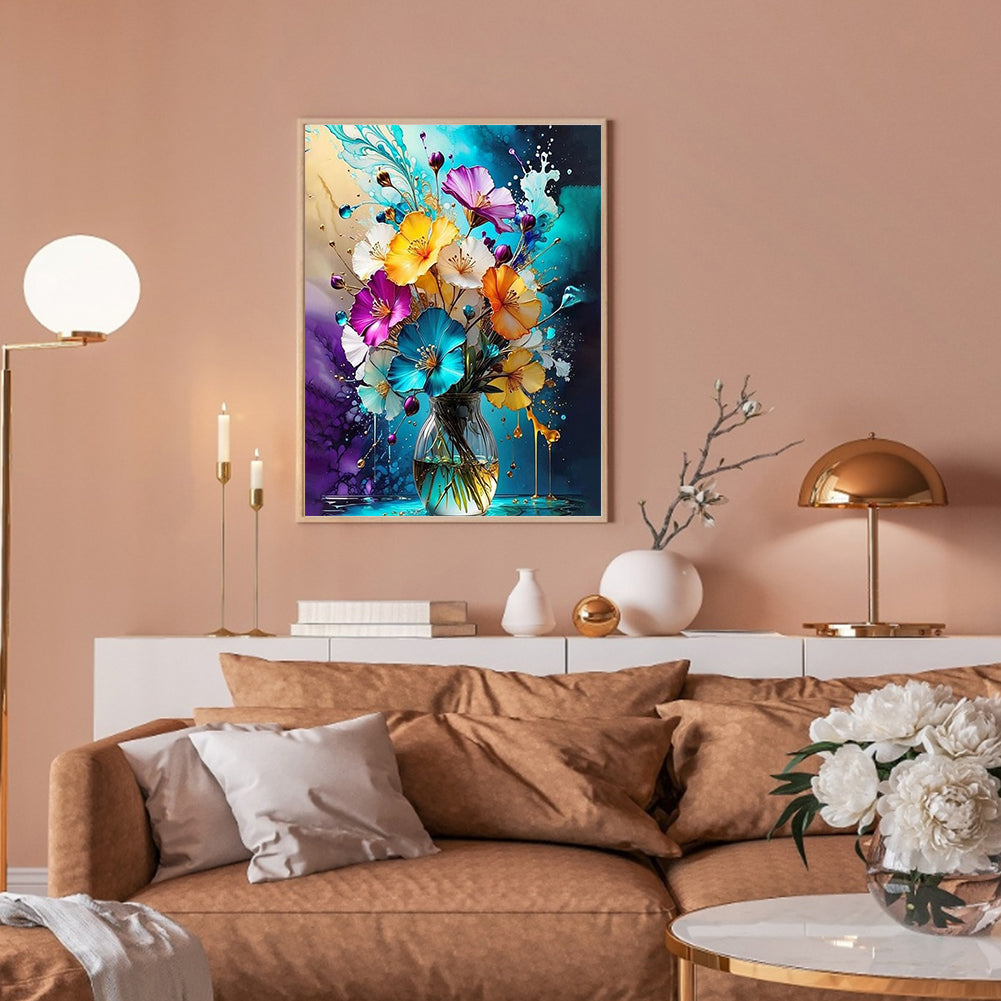 Bouquet In A Vase - Full Round Drill Diamond Painting 30*40CM
