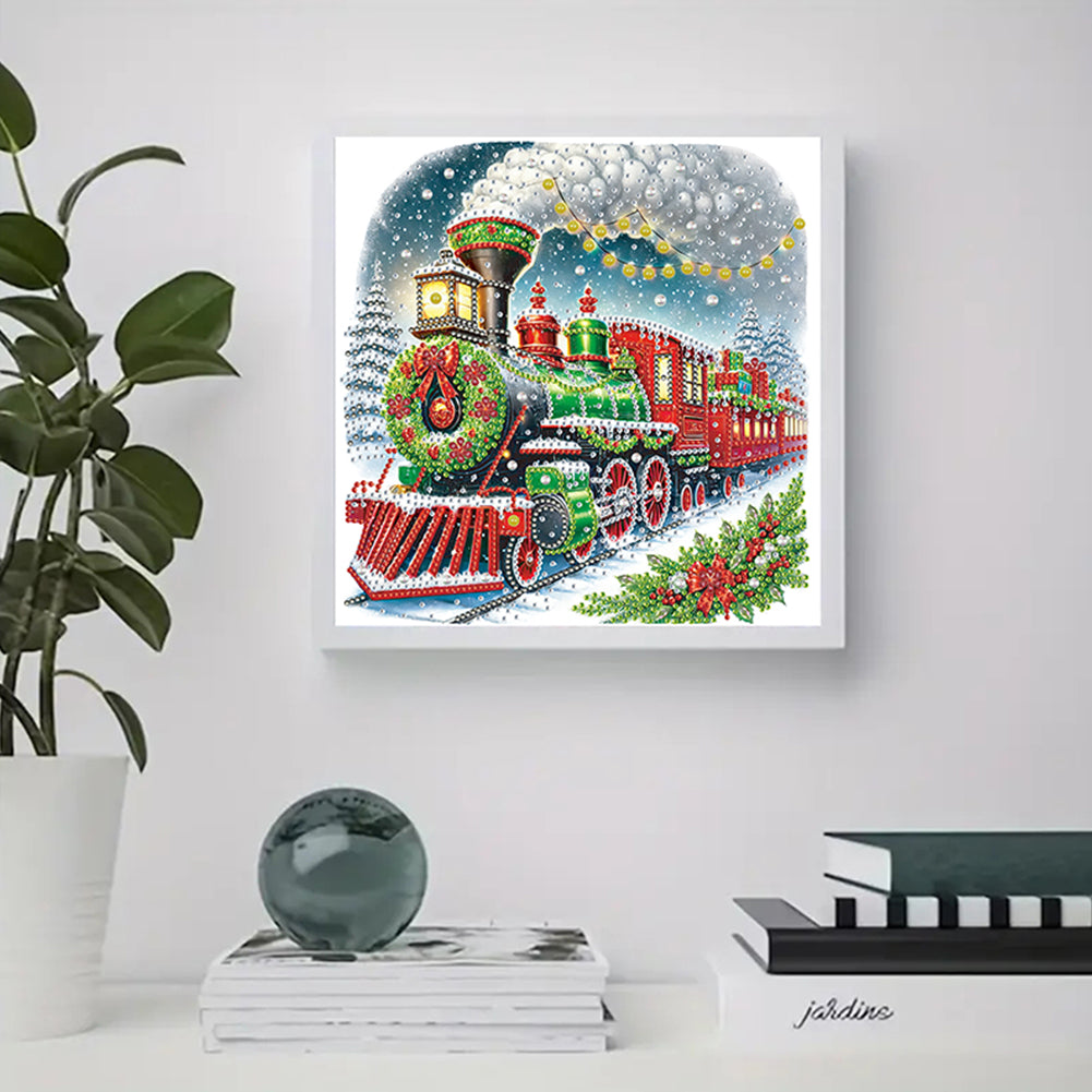 Christmas Train - Special Shaped Drill Diamond Painting 30*30CM