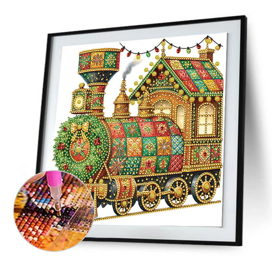 Christmas Style Train - Special Shaped Drill Diamond Painting 30*30CM