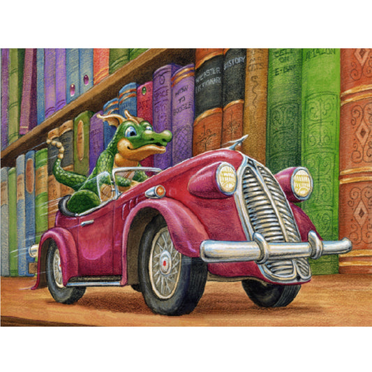 Dragon Driving - Full Square Drill Diamond Painting 60*45CM