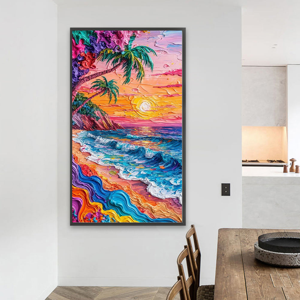 Seaside Scenery - Full Round Drill Diamond Painting 40*70CM