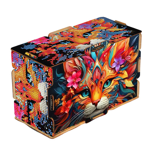 Diamond Painting Tissue Box Kits Decorative Rhinestone Craft Kit (Cat)
