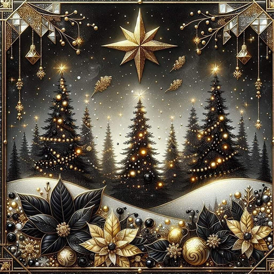 Christmas Scenery - 14CT Stamped Cross Stitch 40*40CM