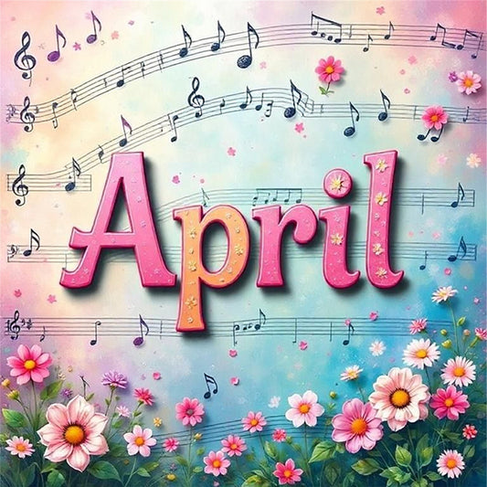 April - 18CT Stamped Cross Stitch 25*25CM