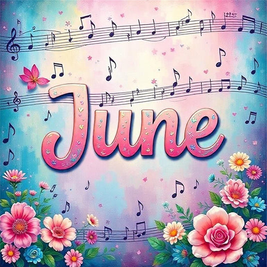 June - 18CT Stamped Cross Stitch 25*25CM