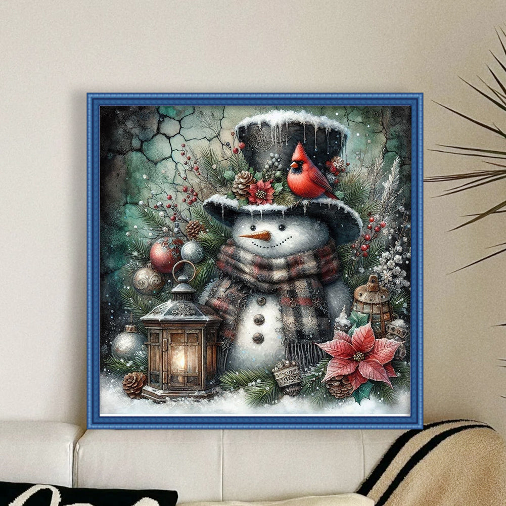 Christmas Snowman - 11CT Stamped Cross Stitch 40*40CM