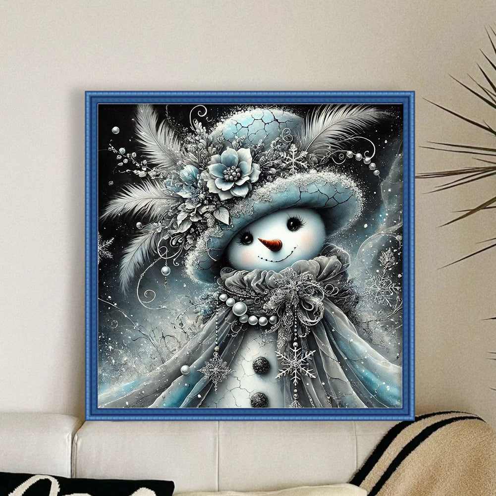 Christmas Snowman - 11CT Stamped Cross Stitch 40*40CM