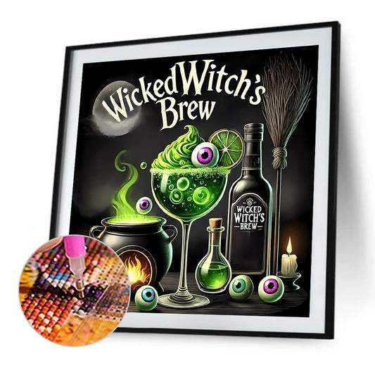 Halloween Magic Witch - Full Round Drill Diamond Painting 40*40CM