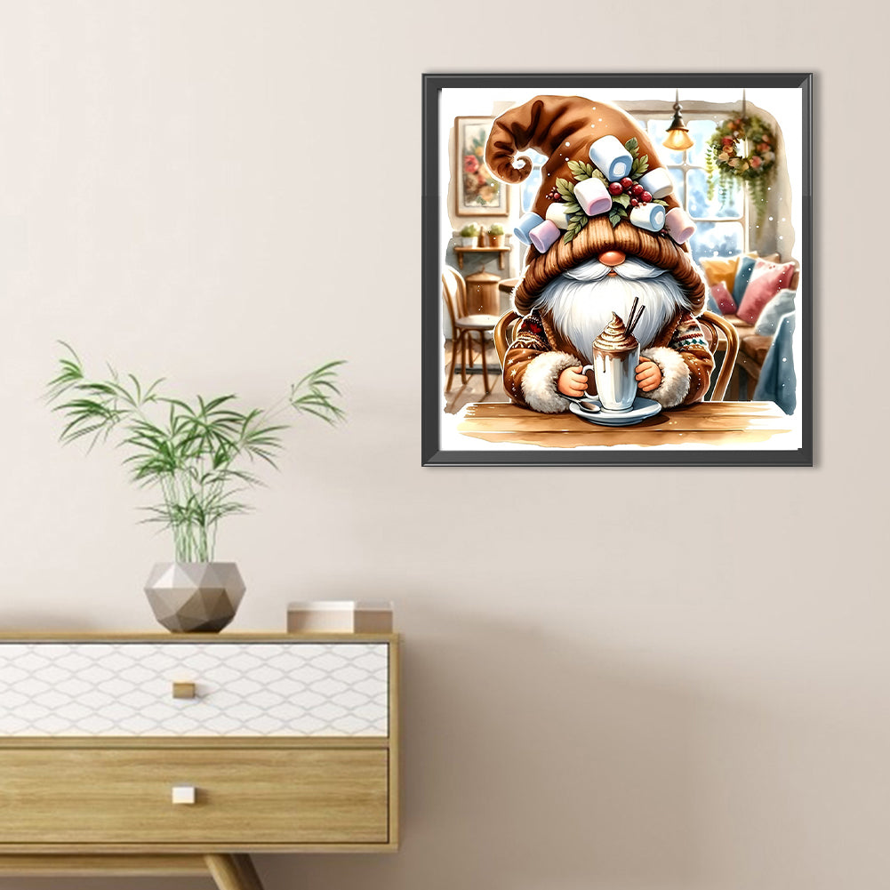 Coffee Gnome - Full Round Drill Diamond Painting 30*30CM