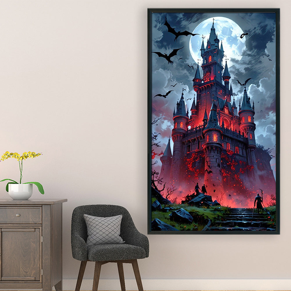 Bat Castle - 11CT Stamped Cross Stitch 40*70CM