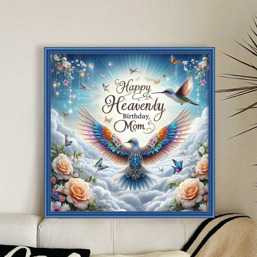 Bird With Musical Notes - 11CT Stamped Cross Stitch 40*40CM