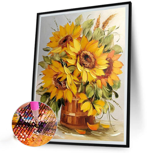 Sunflower - Full Round Drill Diamond Painting 40*50CM