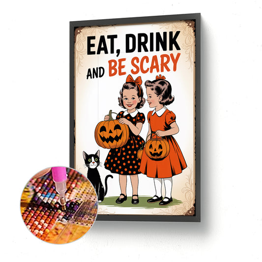 Halloween Children - Full Round Drill Diamond Painting 30*45CM