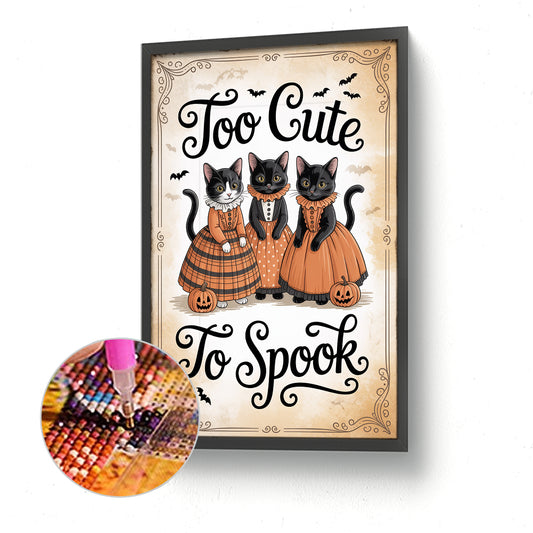 Halloween Cats - Full Round Drill Diamond Painting 30*45CM