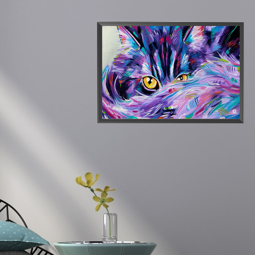 Cat - Full Square Drill Diamond Painting 60*40CM