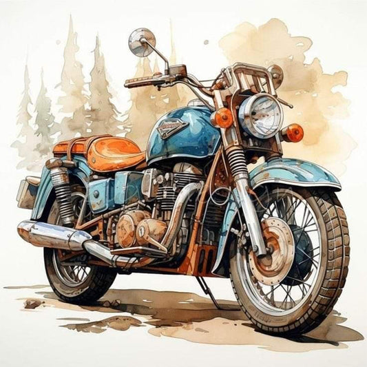 Motorcycle - 11CT Stamped Cross Stitch 40*40CM