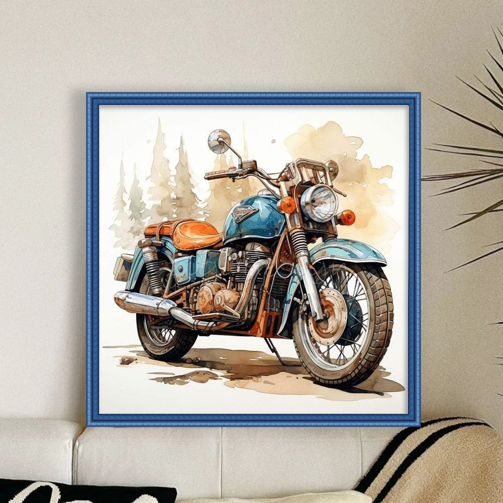 Motorcycle - 11CT Stamped Cross Stitch 40*40CM