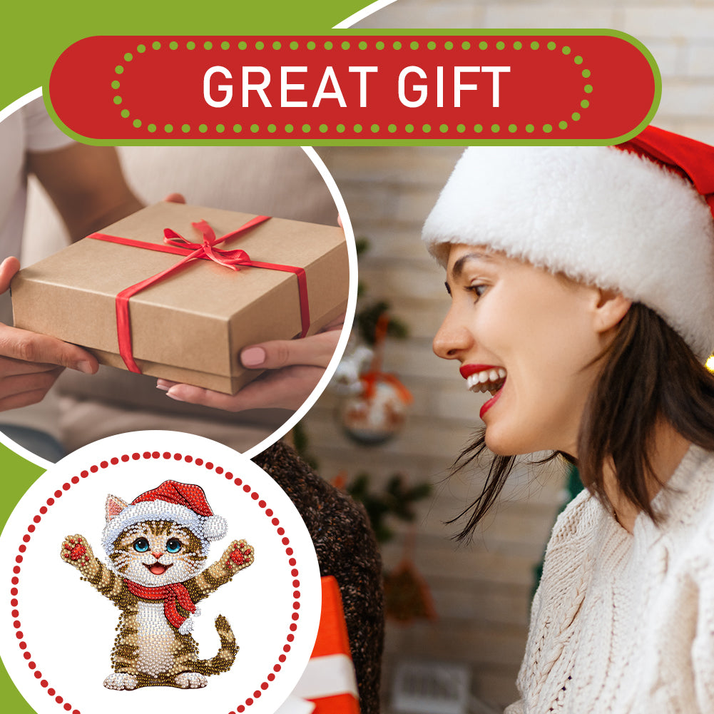 Xmas Acrylic Shaking Head Desktop Diamond Art Kits for Home Office Desktop Decor