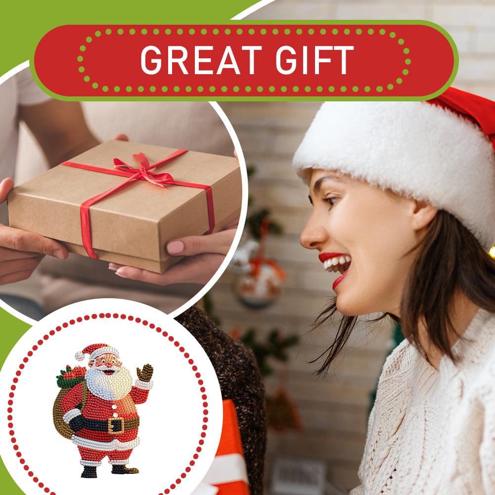 Xmas Acrylic Shaking Head 5D DIY Diamond Art Tabletop Decorations (Santa Claus)