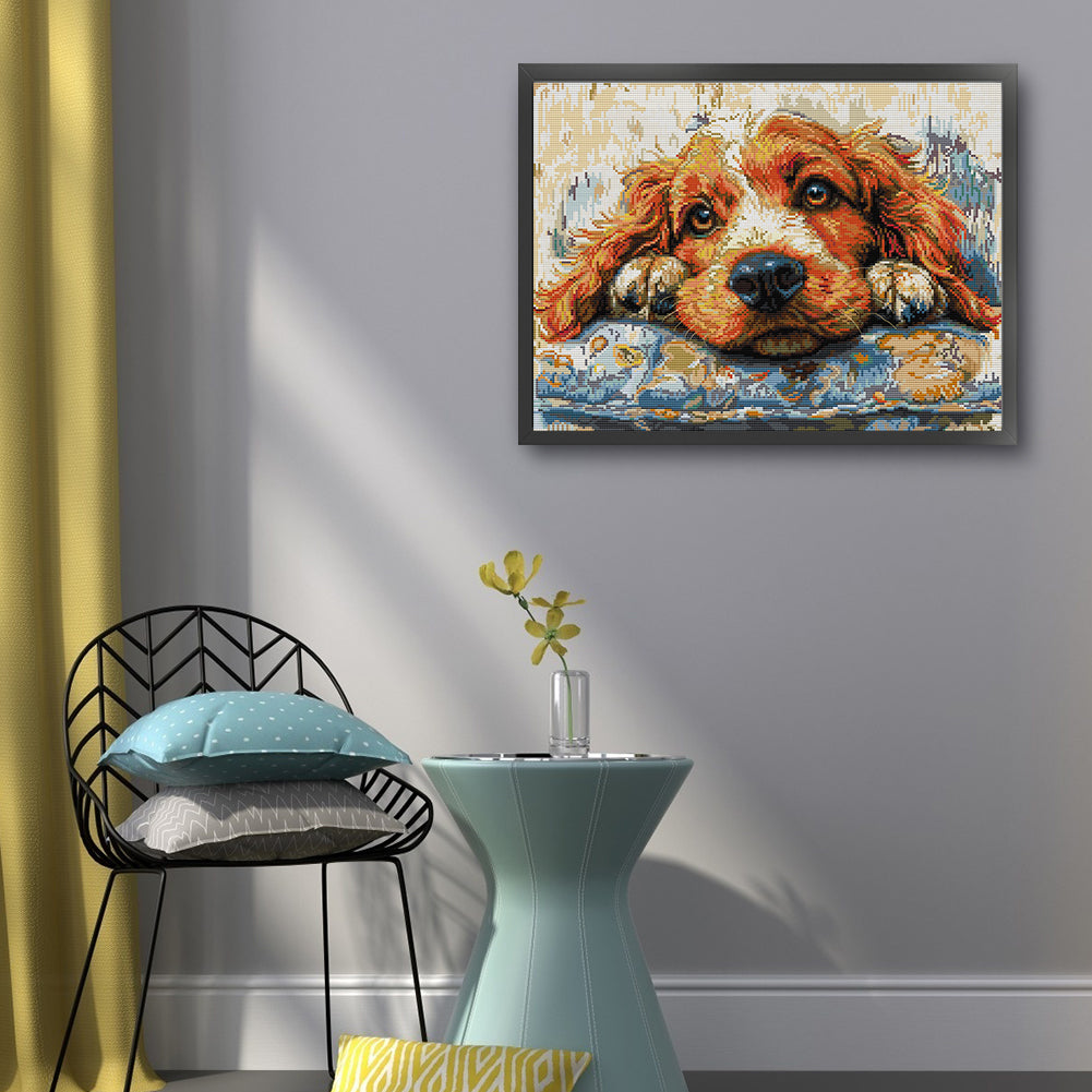 Golden Retriever - 14CT Stamped Cross Stitch 44*36CM(Joy Sunday)