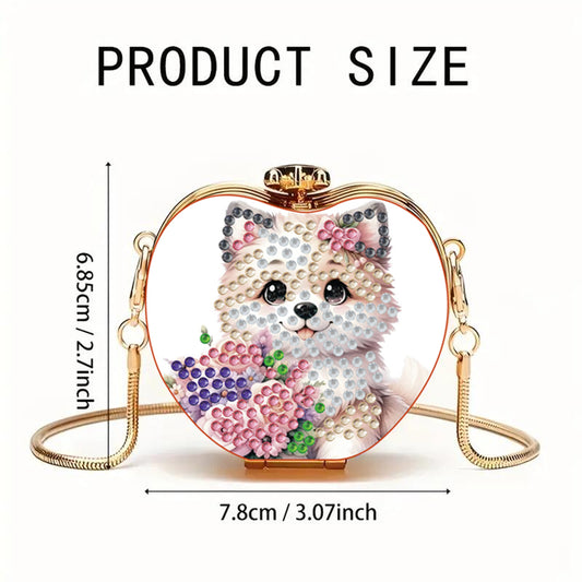DIY Diamond Painting Shoulder Bag Portable Bag for Coins Lipstick Earphones