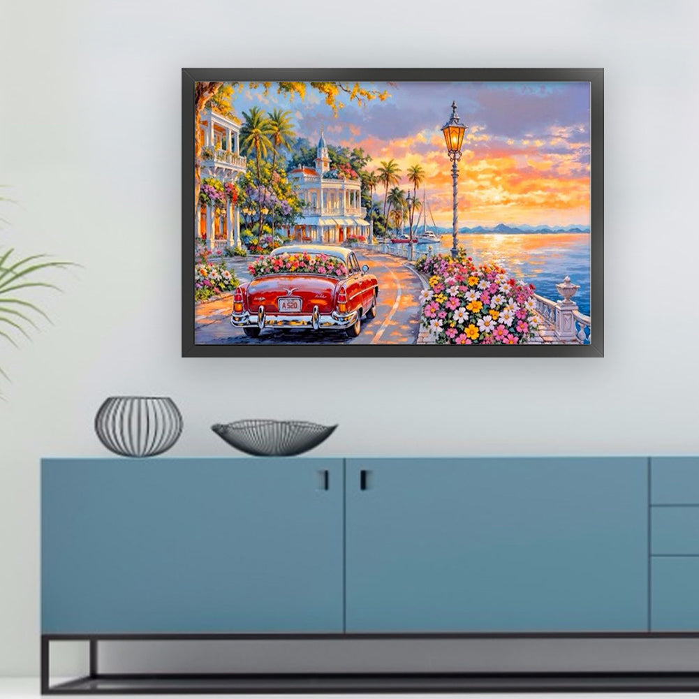 Seaside Scenery - 14CT Stamped Cross Stitch 60*40CM