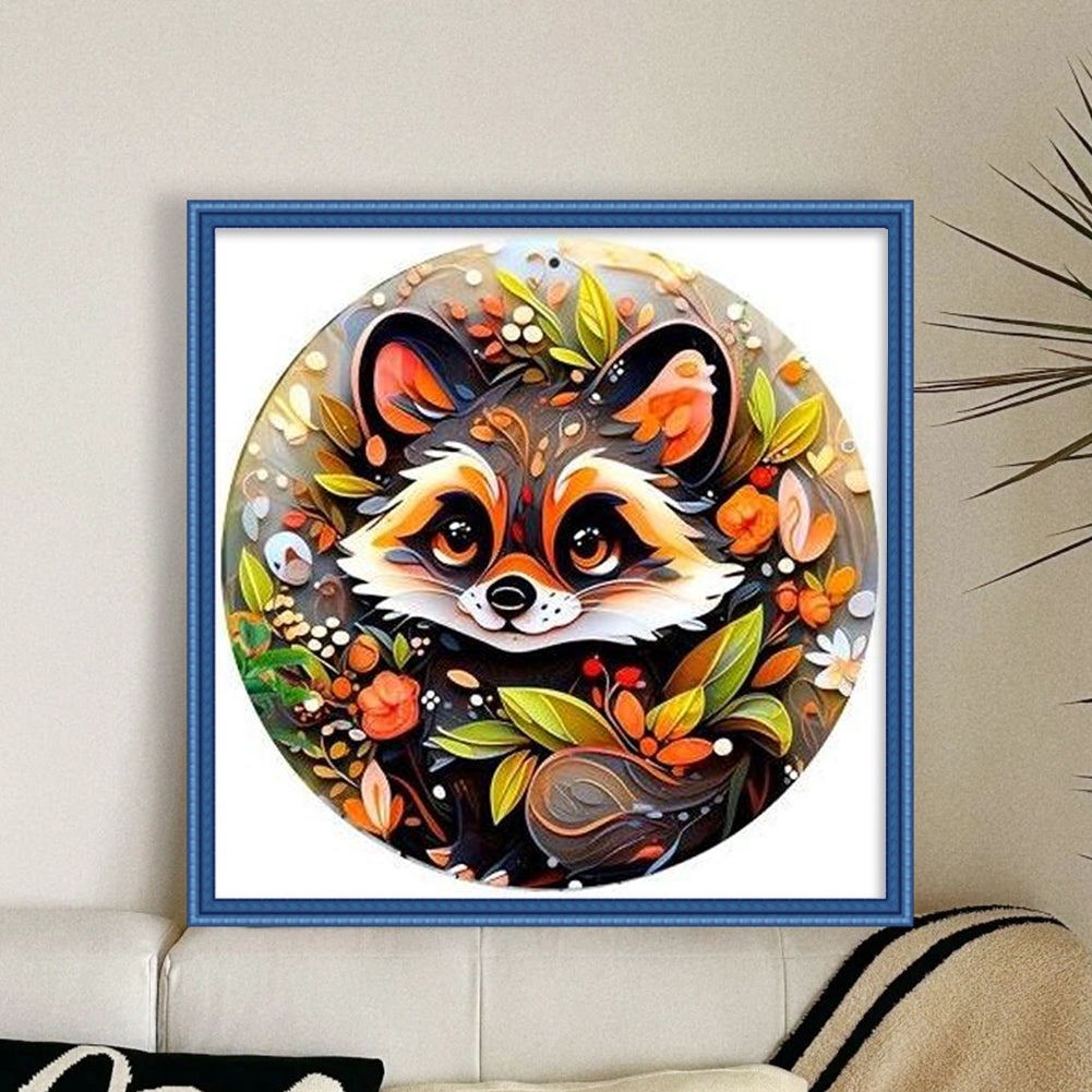 Raccoon 1 - 18CT Stamped Cross Stitch 25*25CM